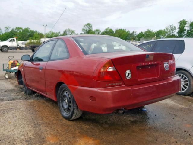 JA3AY11A32U078633 - 2002 MITSUBISHI MIRAGE DE RED photo 3