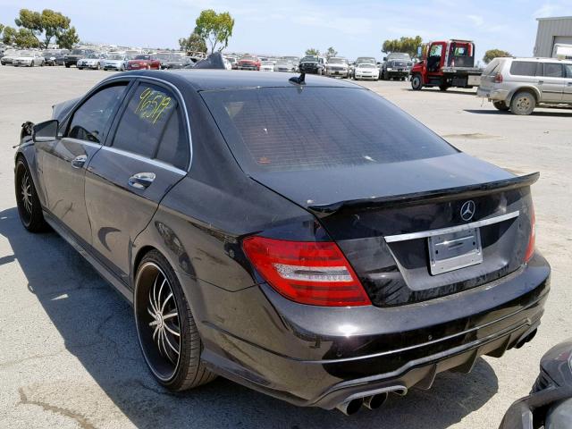 WDDGF7HB0DA850289 - 2013 MERCEDES-BENZ C 63 AMG BLACK photo 3