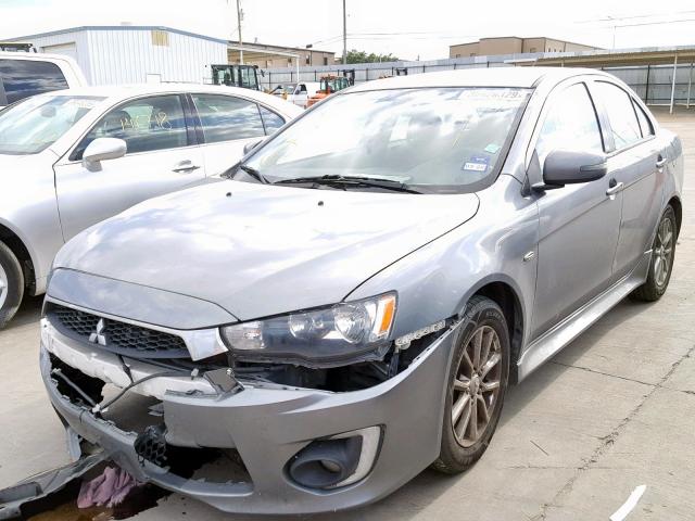 JA32U2FU7GU006625 - 2016 MITSUBISHI LANCER ES GRAY photo 2