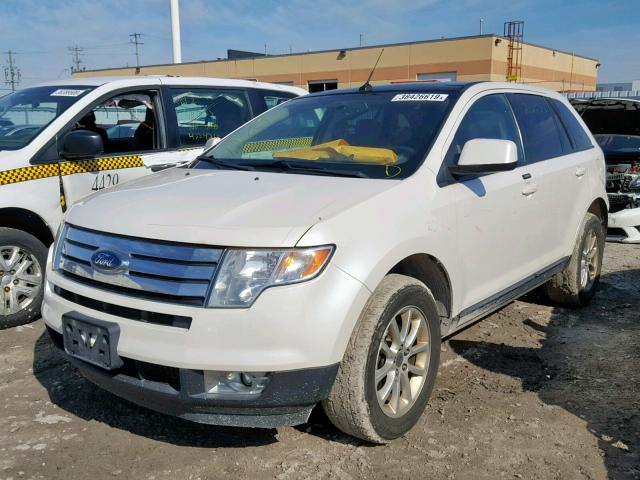 2FMDK4JC9ABB43083 - 2010 FORD EDGE SEL WHITE photo 2