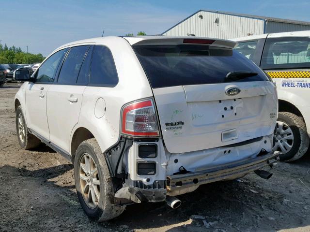 2FMDK4JC9ABB43083 - 2010 FORD EDGE SEL WHITE photo 3