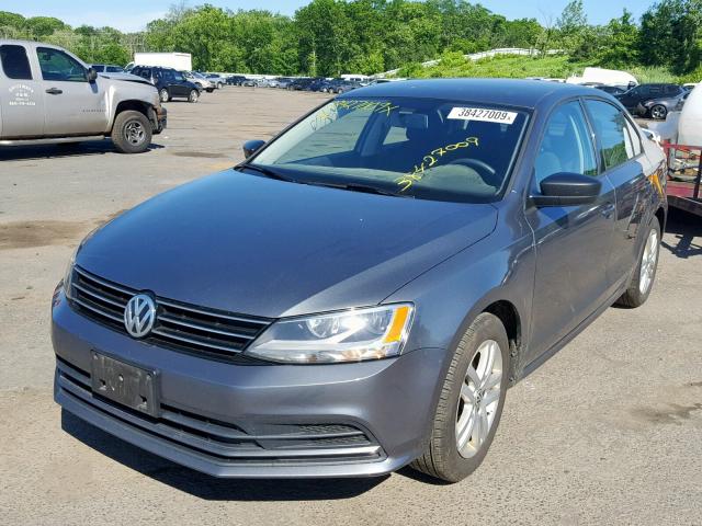 3VW1K7AJ9FM253979 - 2015 VOLKSWAGEN JETTA BASE GRAY photo 2