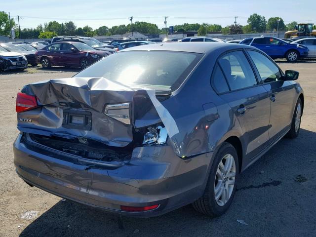 3VW1K7AJ9FM253979 - 2015 VOLKSWAGEN JETTA BASE GRAY photo 4