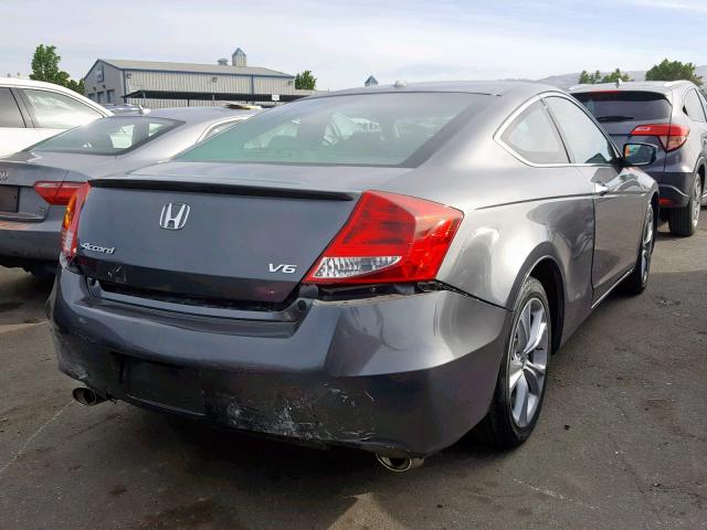 1HGCS2B89BA002351 - 2011 HONDA ACCORD EXL CHARCOAL photo 4