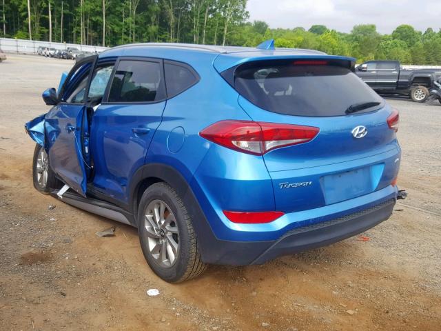 KM8J3CA43JU738752 - 2018 HYUNDAI TUCSON SEL BLUE photo 3