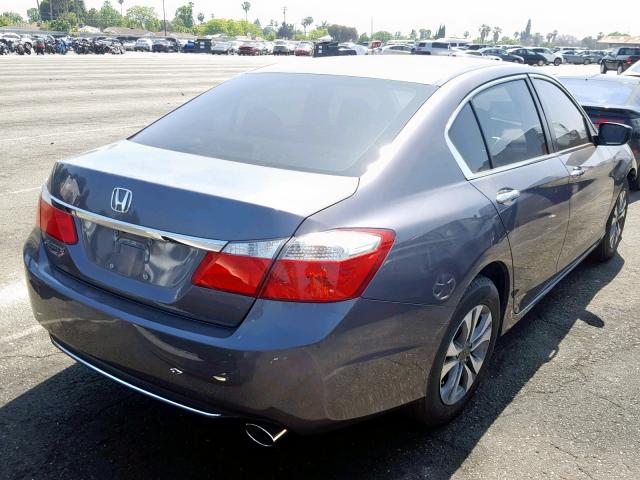 1HGCR2F30FA133135 - 2015 HONDA ACCORD LX GRAY photo 4