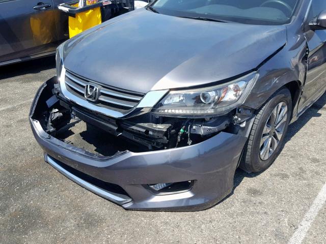 1HGCR2F30FA133135 - 2015 HONDA ACCORD LX GRAY photo 9