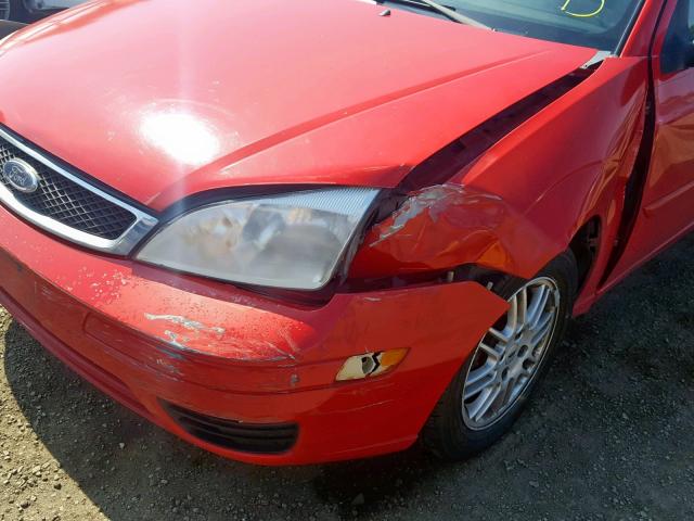 1FAFP34N56W101544 - 2006 FORD FOCUS ZX4 RED photo 9