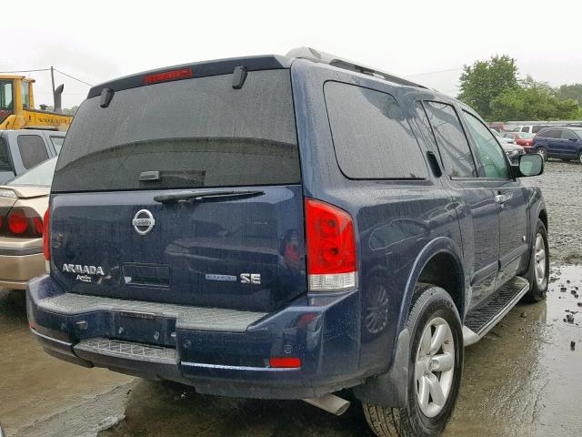 5N1BA08D29N603931 - 2009 NISSAN ARMADA SE BLUE photo 4