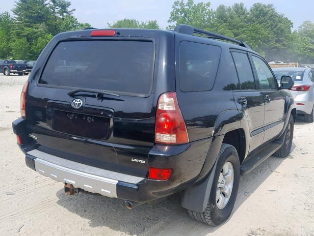 JTEBU14R638004907 - 2003 TOYOTA 4RUNNER SR BLACK photo 4