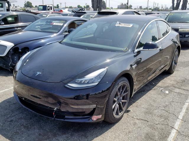 5YJ3E1EA7JF036342 - 2018 TESLA MODEL 3 BLACK photo 2