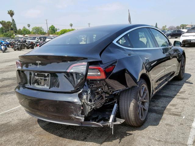 5YJ3E1EA7JF036342 - 2018 TESLA MODEL 3 BLACK photo 4