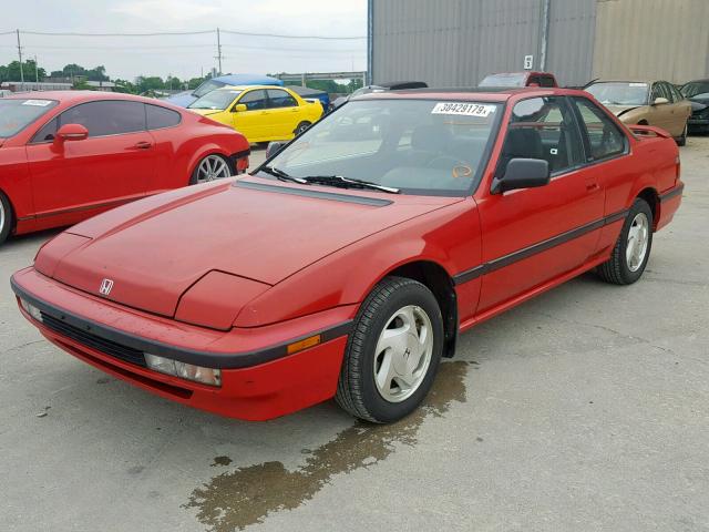 JHMBA4145LC014377 - 1990 HONDA PRELUDE SI RED photo 2