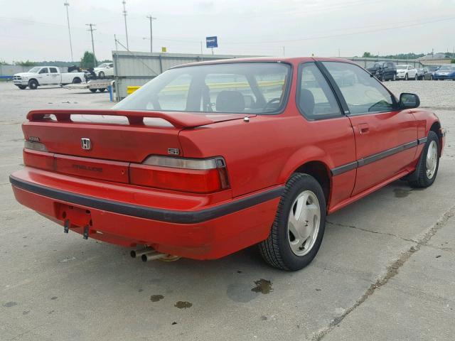 JHMBA4145LC014377 - 1990 HONDA PRELUDE SI RED photo 4