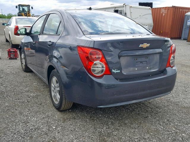 1G1JA5SH1C4230928 - 2012 CHEVROLET SONIC LS GRAY photo 3