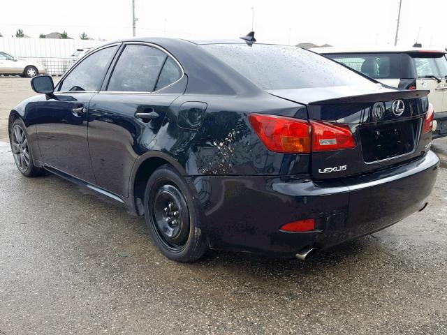 JTHBK262782073839 - 2008 LEXUS IS 250 BLACK photo 3