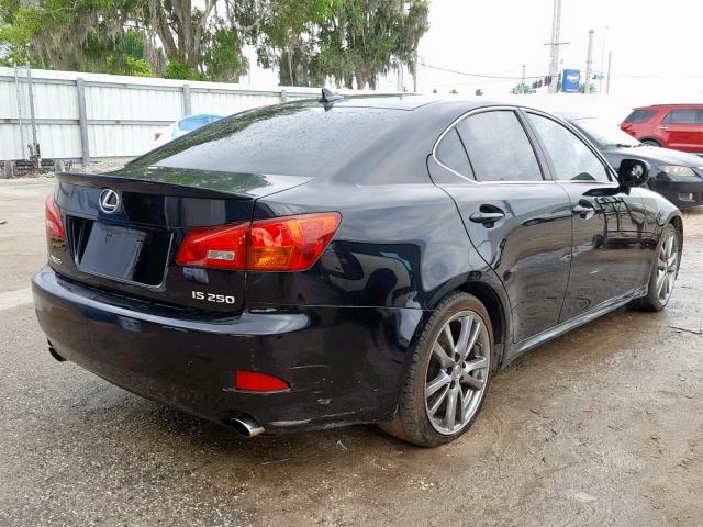 JTHBK262782073839 - 2008 LEXUS IS 250 BLACK photo 4