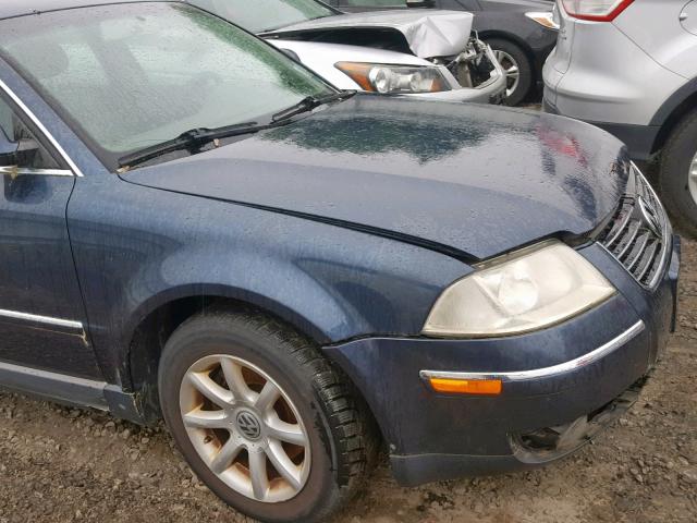 WVWPD63B64E182430 - 2004 VOLKSWAGEN PASSAT GLS BLUE photo 9