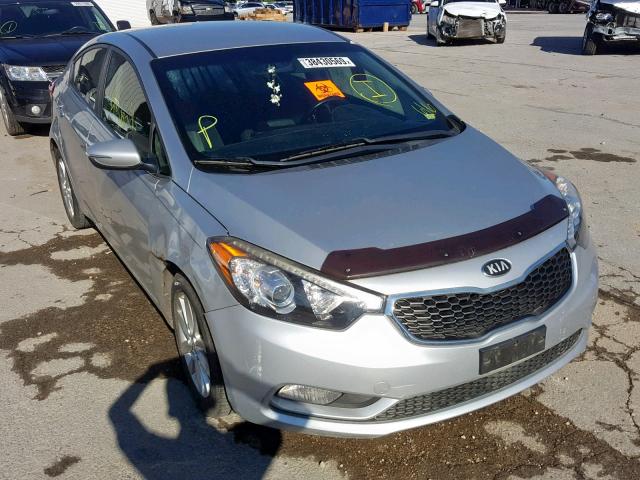 KNAFX4A85E5062325 - 2014 KIA FORTE EX SILVER photo 1