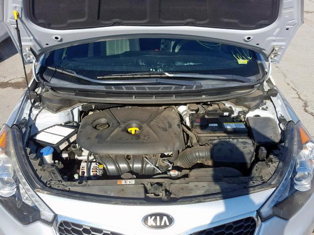 KNAFX4A85E5062325 - 2014 KIA FORTE EX SILVER photo 7