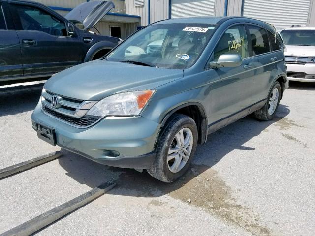 5J6RE4H71BL055229 - 2011 HONDA CR-V EXL BLUE photo 2