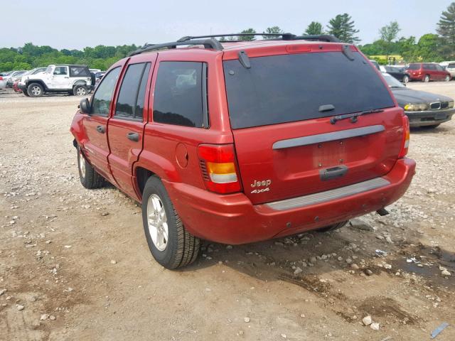 1J8GW48S94C316889 - 2004 JEEP GRAND CHER RED photo 3