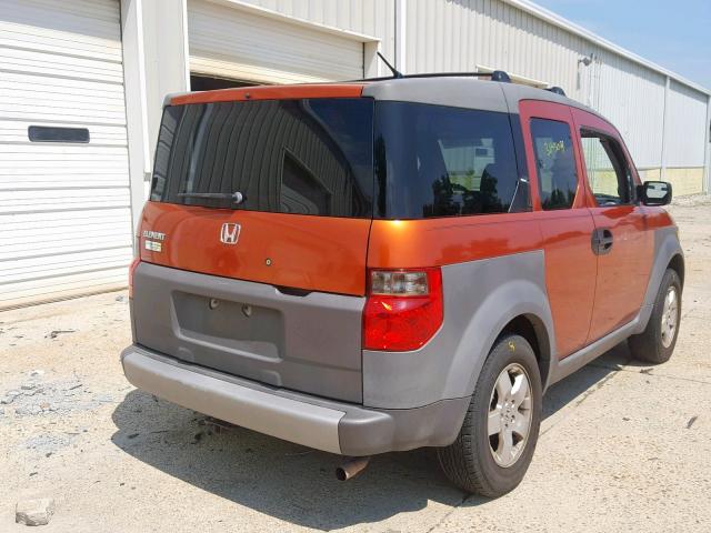 5J6YH28684L009351 - 2004 HONDA ELEMENT EX ORANGE photo 4