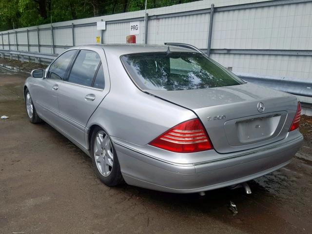 WDBNG75J53A328216 - 2003 MERCEDES-BENZ S 500 SILVER photo 3