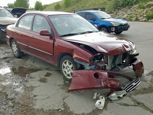 KNAFB121725207519 - 2002 KIA SPECTRA BA MAROON photo 1