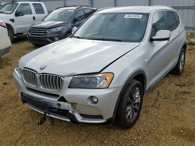 5UXWX7C57BL734415 - 2011 BMW X3 XDRIVE3 SILVER photo 2