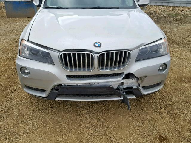 5UXWX7C57BL734415 - 2011 BMW X3 XDRIVE3 SILVER photo 9