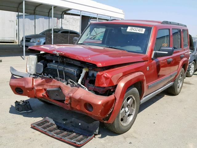 1J8HG48N46C210574 - 2006 JEEP COMMANDER BURGUNDY photo 2