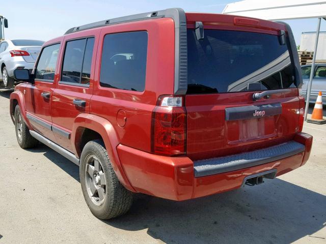 1J8HG48N46C210574 - 2006 JEEP COMMANDER BURGUNDY photo 3