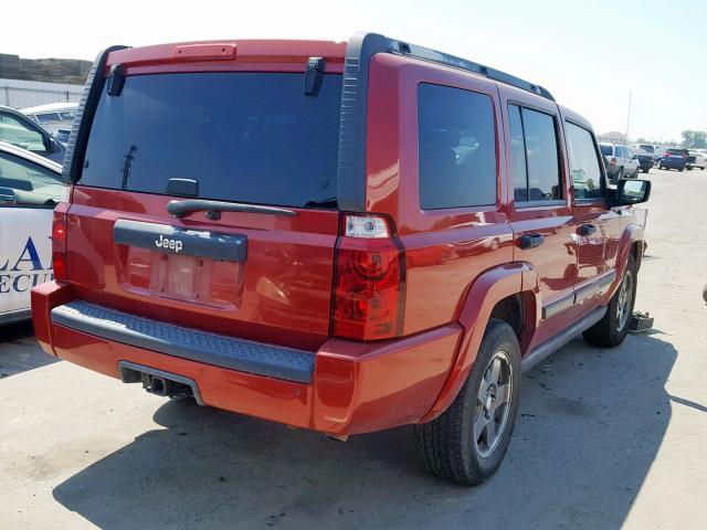 1J8HG48N46C210574 - 2006 JEEP COMMANDER BURGUNDY photo 4