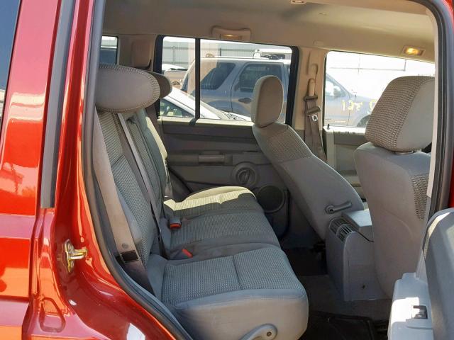 1J8HG48N46C210574 - 2006 JEEP COMMANDER BURGUNDY photo 6