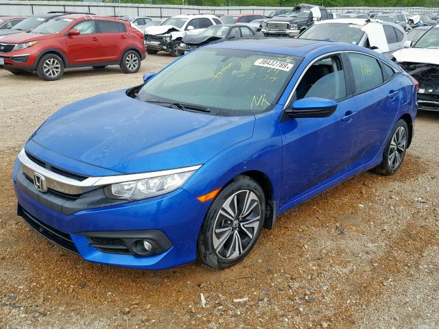 19XFC1F71HE013080 - 2017 HONDA CIVIC EXL BLUE photo 2