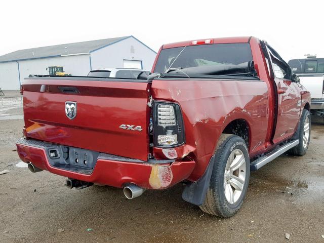 3C6JR7CT0EG117354 - 2014 RAM 1500 SPORT MAROON photo 4