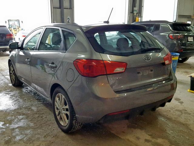 KNAFU5A23B5380725 - 2011 KIA FORTE EX GRAY photo 3