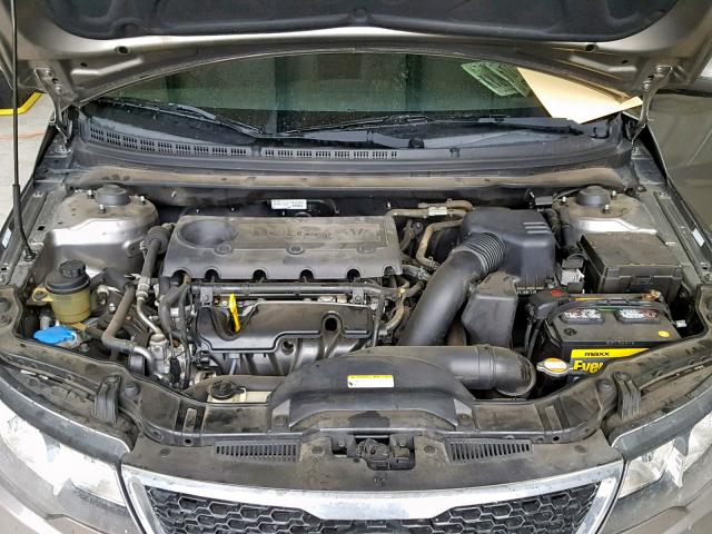 KNAFU5A23B5380725 - 2011 KIA FORTE EX GRAY photo 7