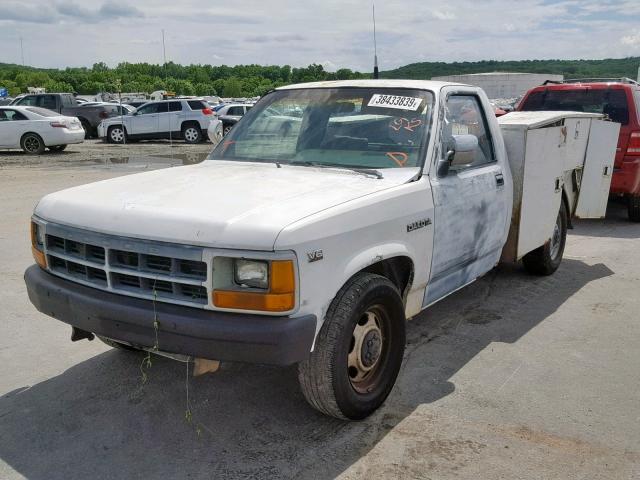 1B6HL26X7RS660018 - 1994 DODGE DAKOTA WHITE photo 2