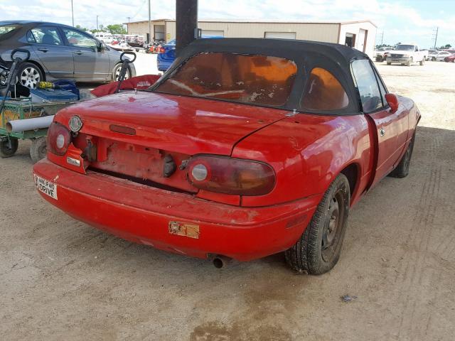 JM1NA3511M1238722 - 1991 MAZDA MX-5 MIATA RED photo 4