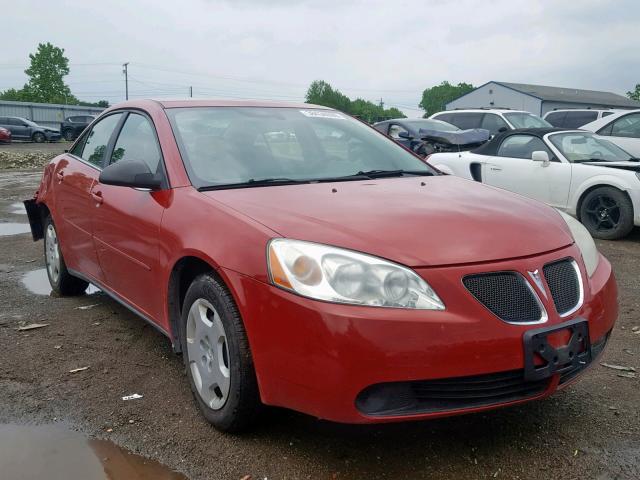 1G2ZF58B674215107 - 2007 PONTIAC G6 VALUE L RED photo 1