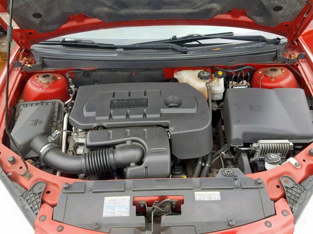 1G2ZF58B674215107 - 2007 PONTIAC G6 VALUE L RED photo 7