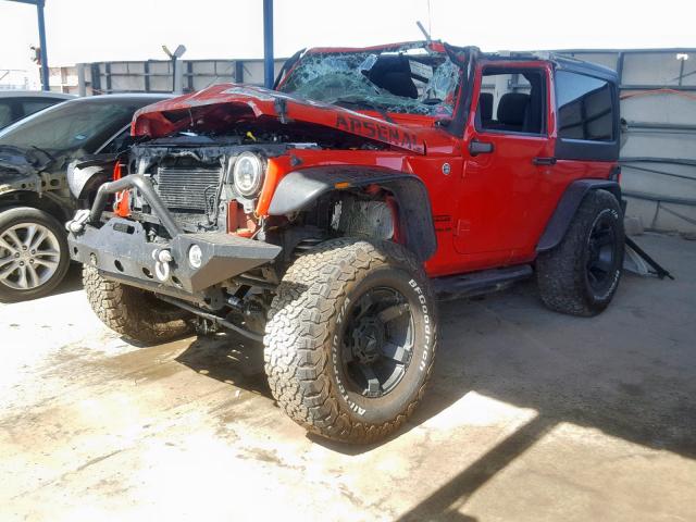 1C4GJWAG7FL528653 - 2015 JEEP WRANGLER S წითელი ფოტო 2
