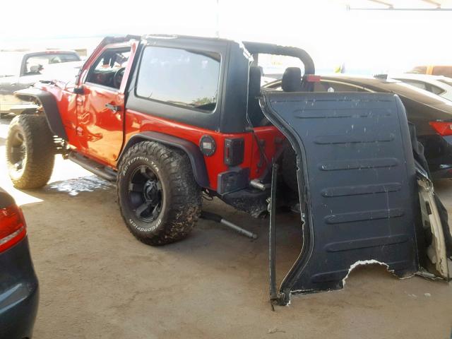 1C4GJWAG7FL528653 - 2015 JEEP WRANGLER S წითელი ფოტო 3