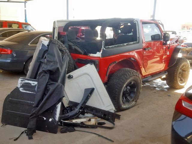 1C4GJWAG7FL528653 - 2015 JEEP WRANGLER S წითელი ფოტო 4