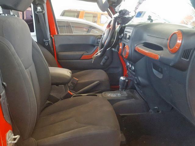 1C4GJWAG7FL528653 - 2015 JEEP WRANGLER S წითელი ფოტო 5