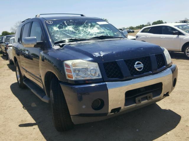 5N1AA08B16N720664 - 2006 NISSAN ARMADA SE BLUE photo 1