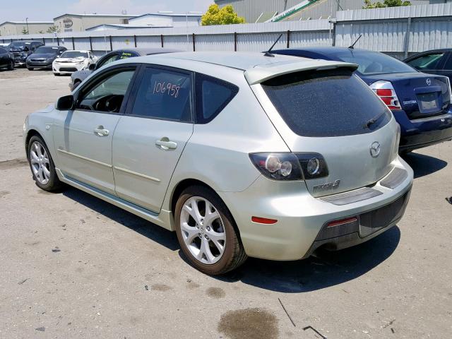 JM1BK344381106269 - 2008 MAZDA 3 HATCHBAC GREEN photo 3