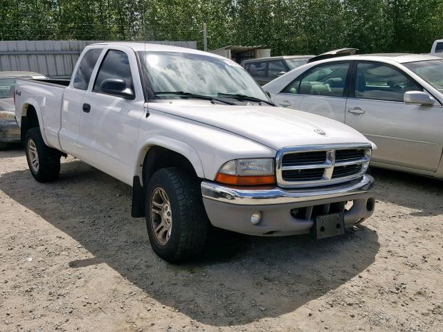 1D7HG42N24S734153 - 2004 DODGE DAKOTA SLT WHITE photo 1